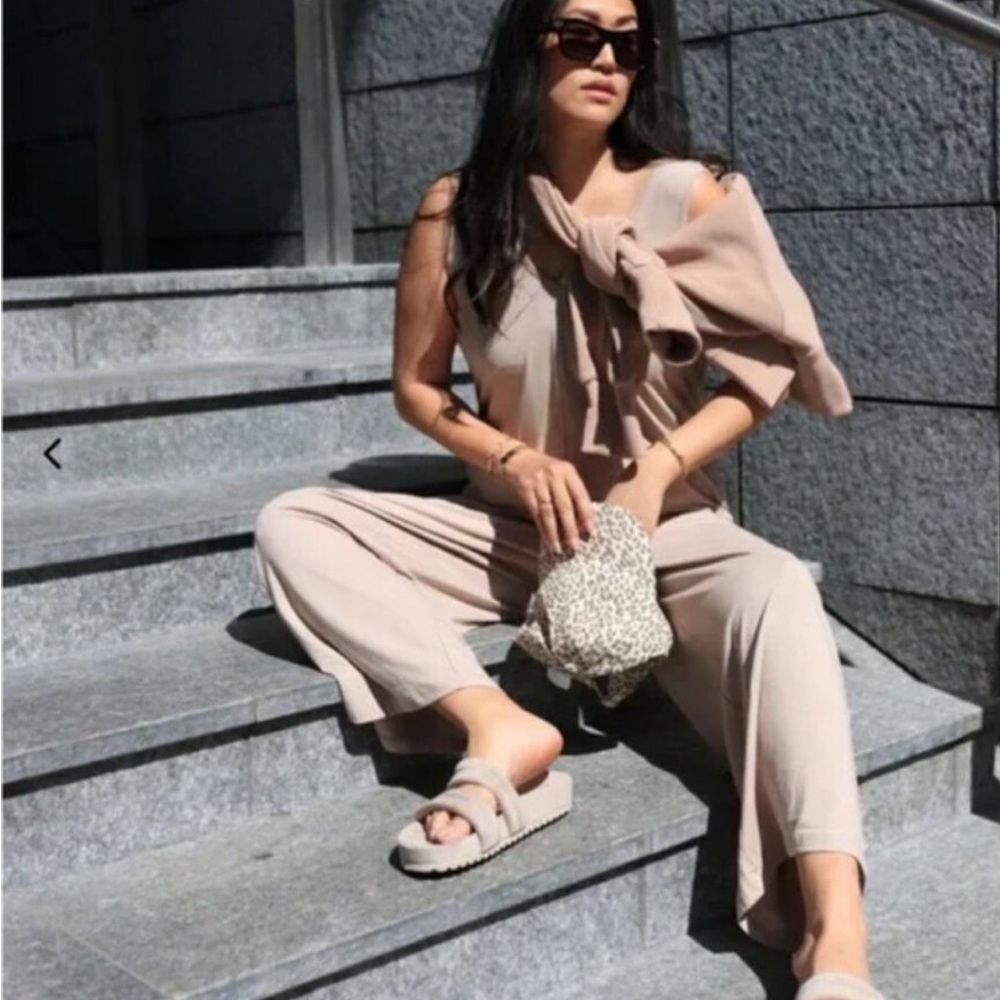 Varley Taupe Pelion Jumpsuit. Size Small